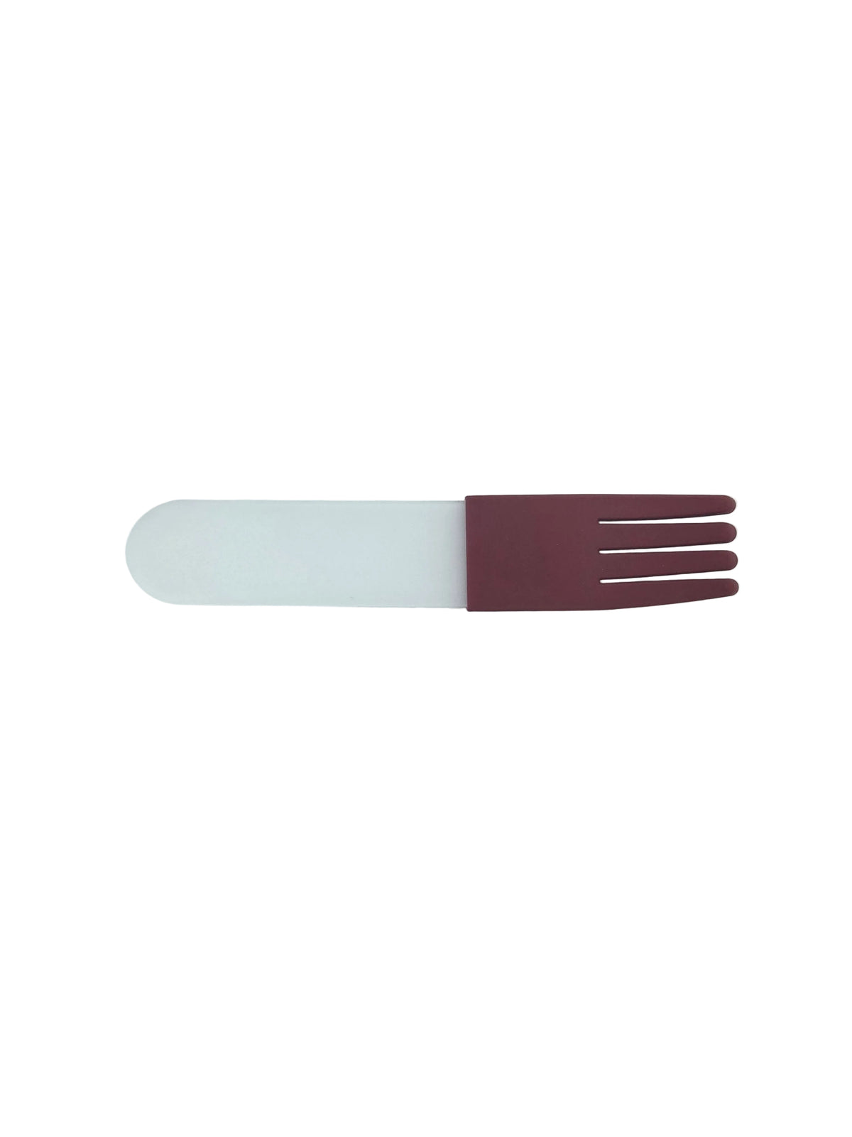 Frosted Acrylic Fork, Maroon Silicone Sleeve