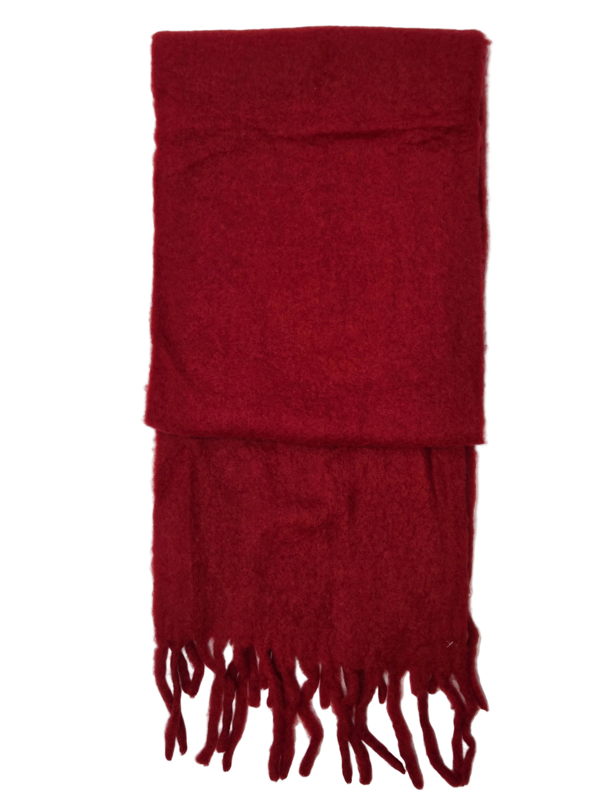 Red Wool Blend Scarf