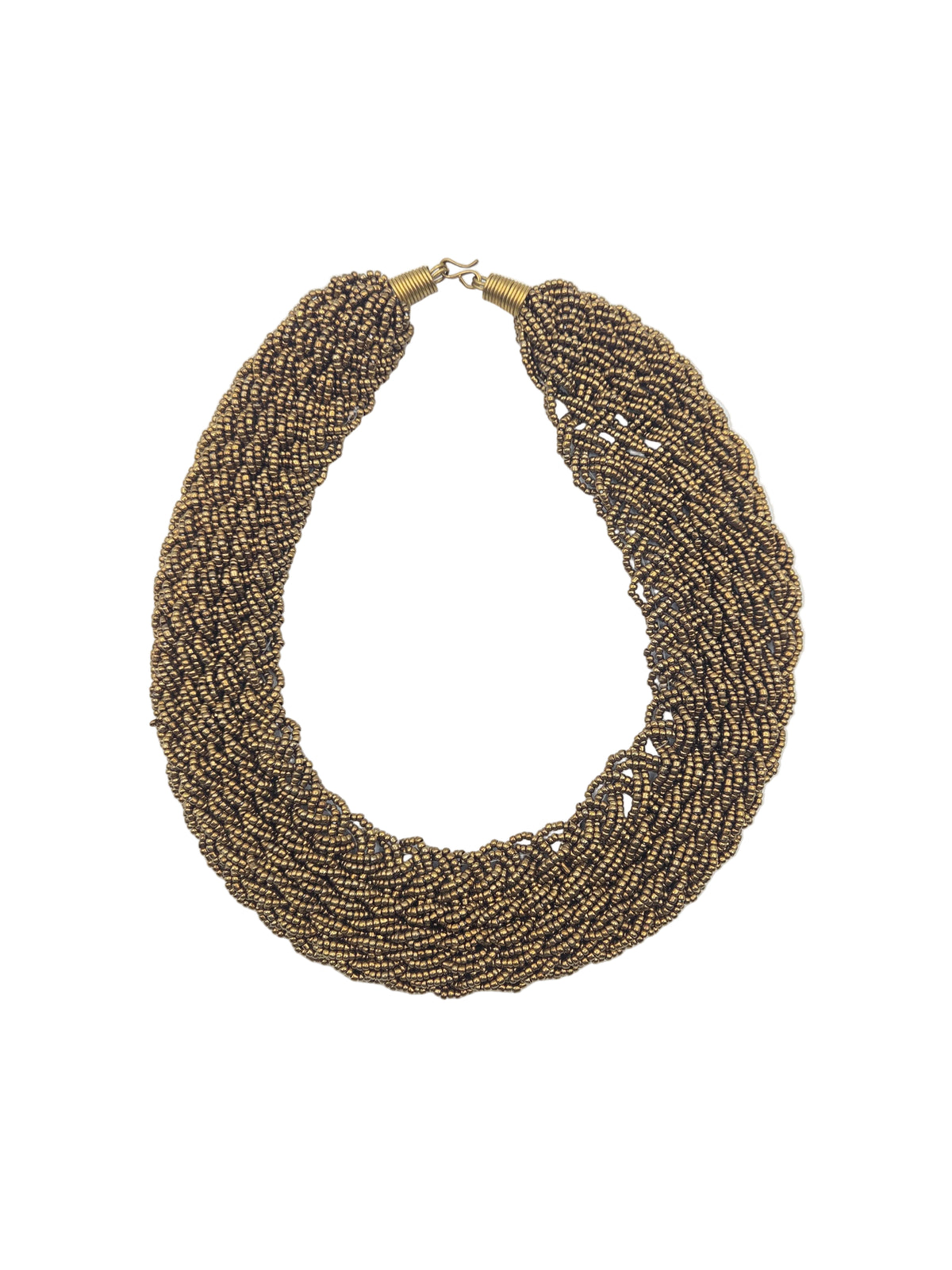 Celina in Antique Gold Hand Beaded Necklaces