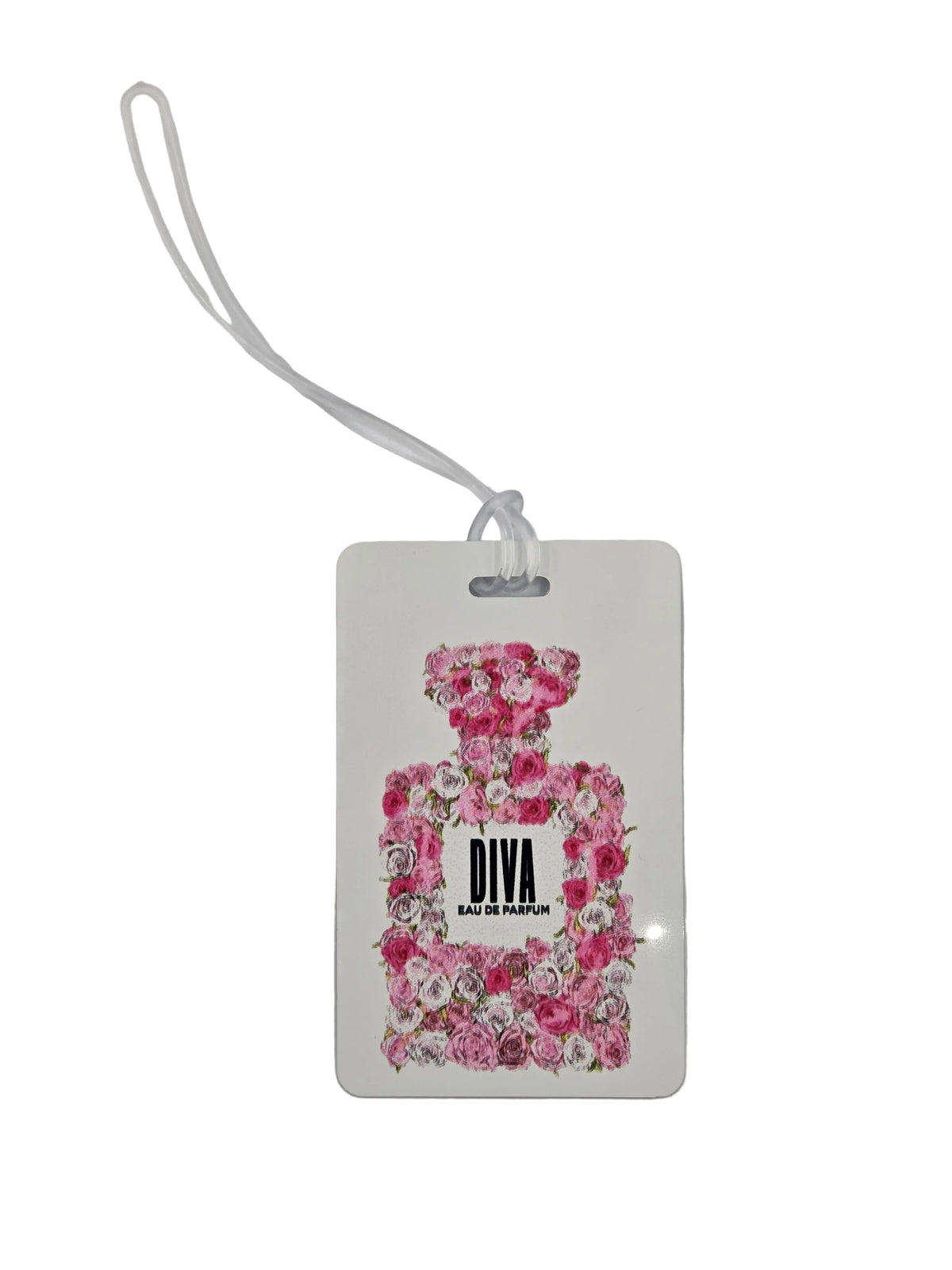 Floral Perfume Bag Tag with DIVA Logo