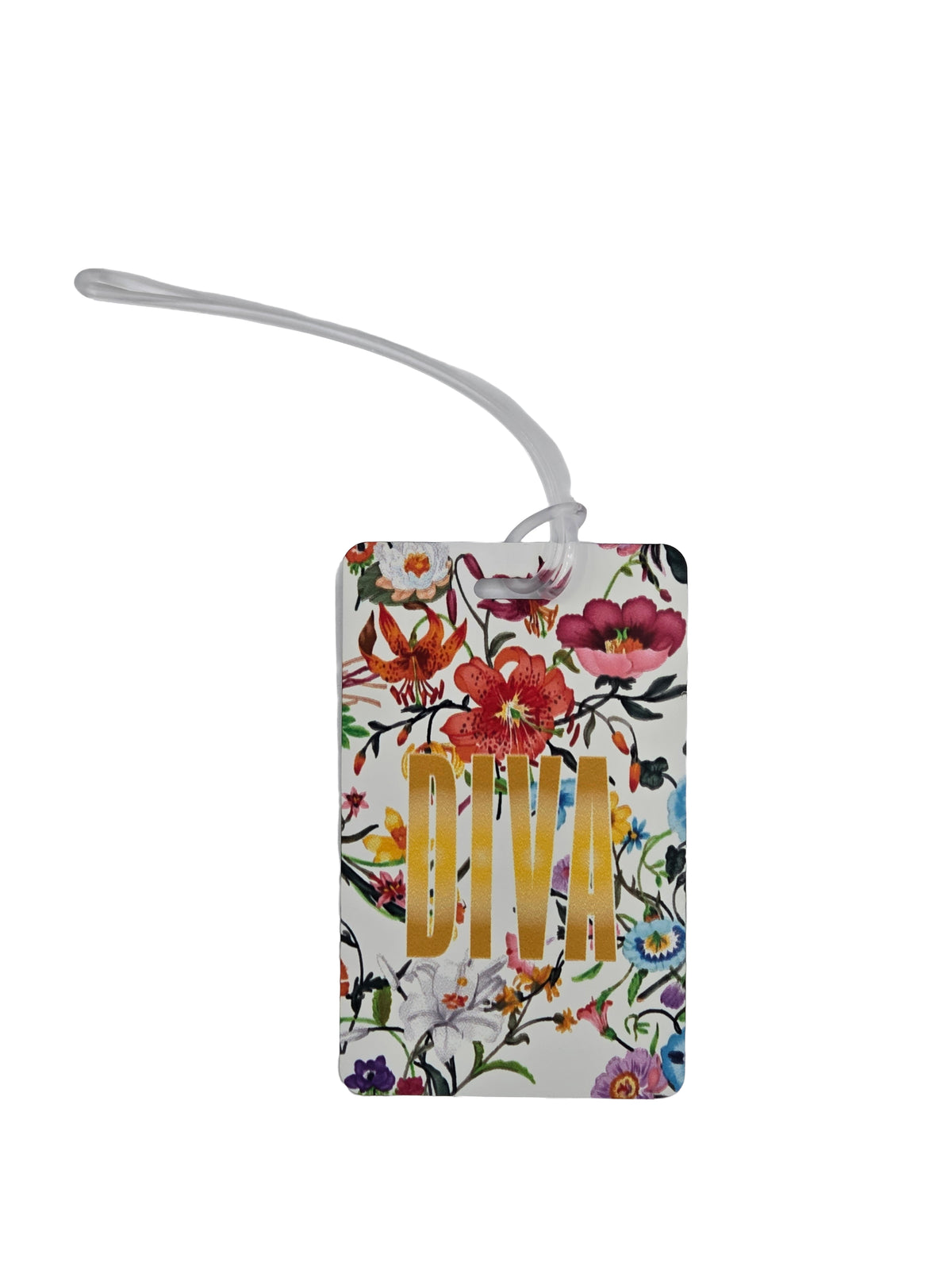 Red Flora Bag Tag with DIVA Logo