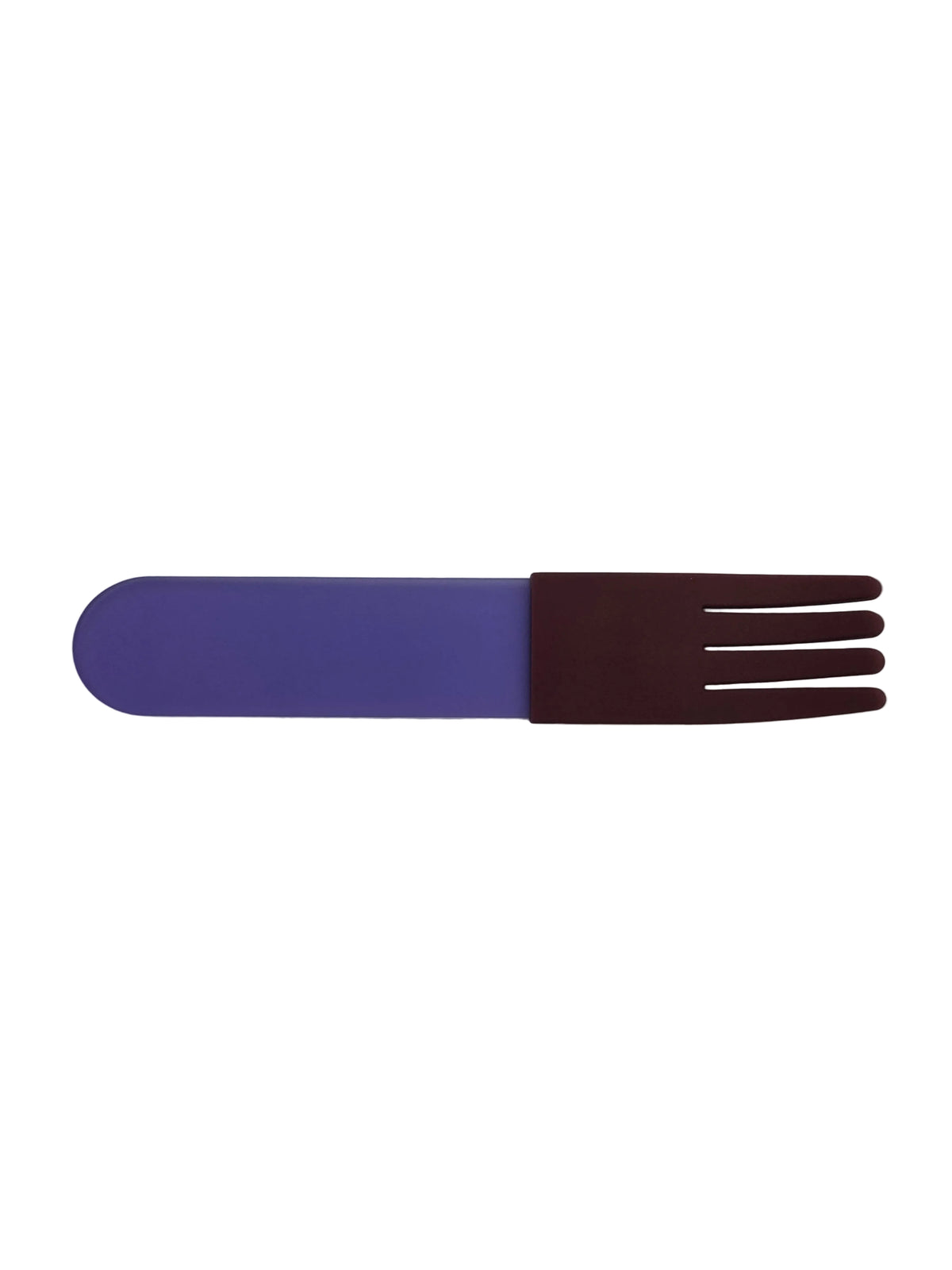 Purple Acrylic Fork, Maroon Silicone Sleeve