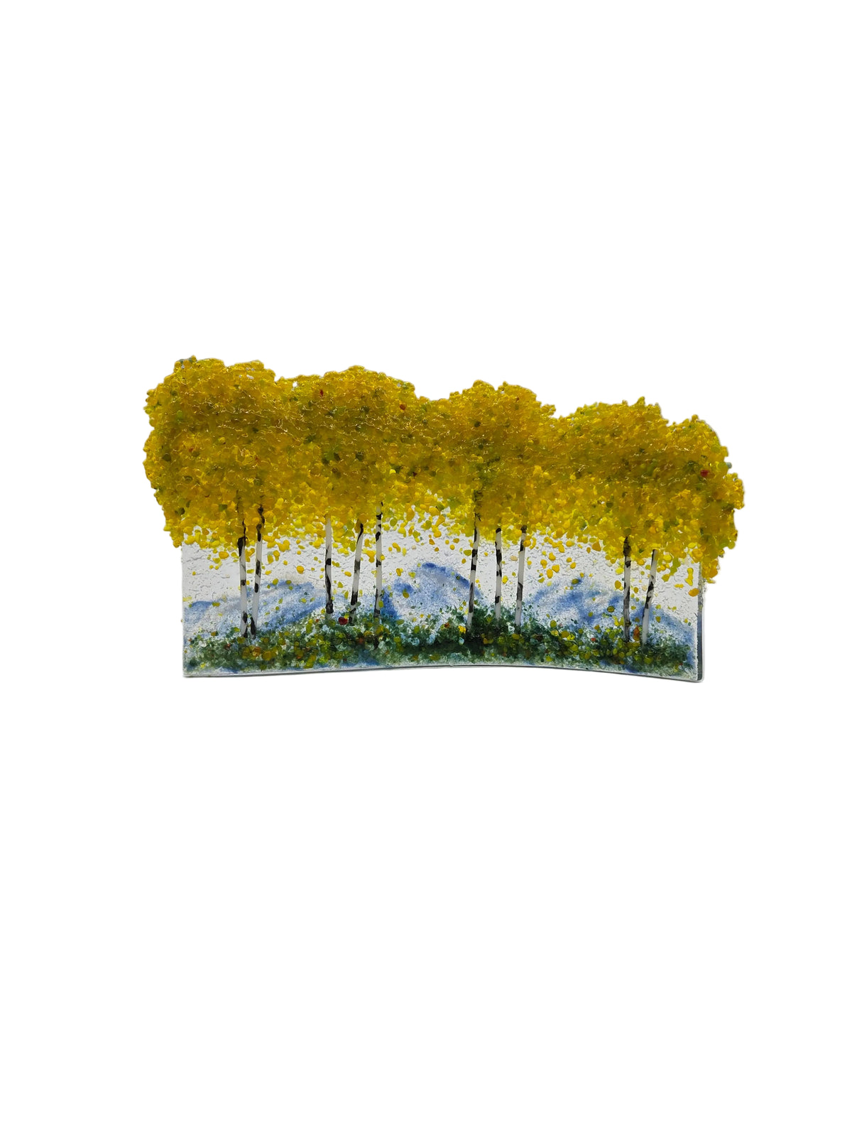 Yellow Aspen Mountain Free Standing Curve