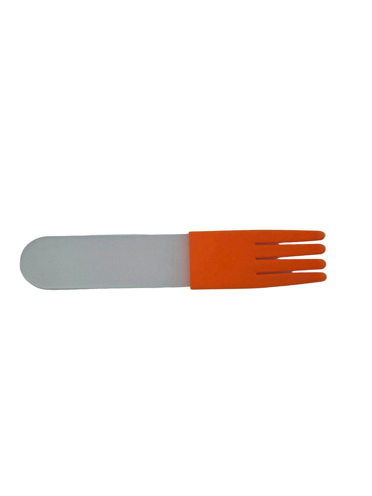 Frosted Acrylic Fork, Orange Silicone Sleeve