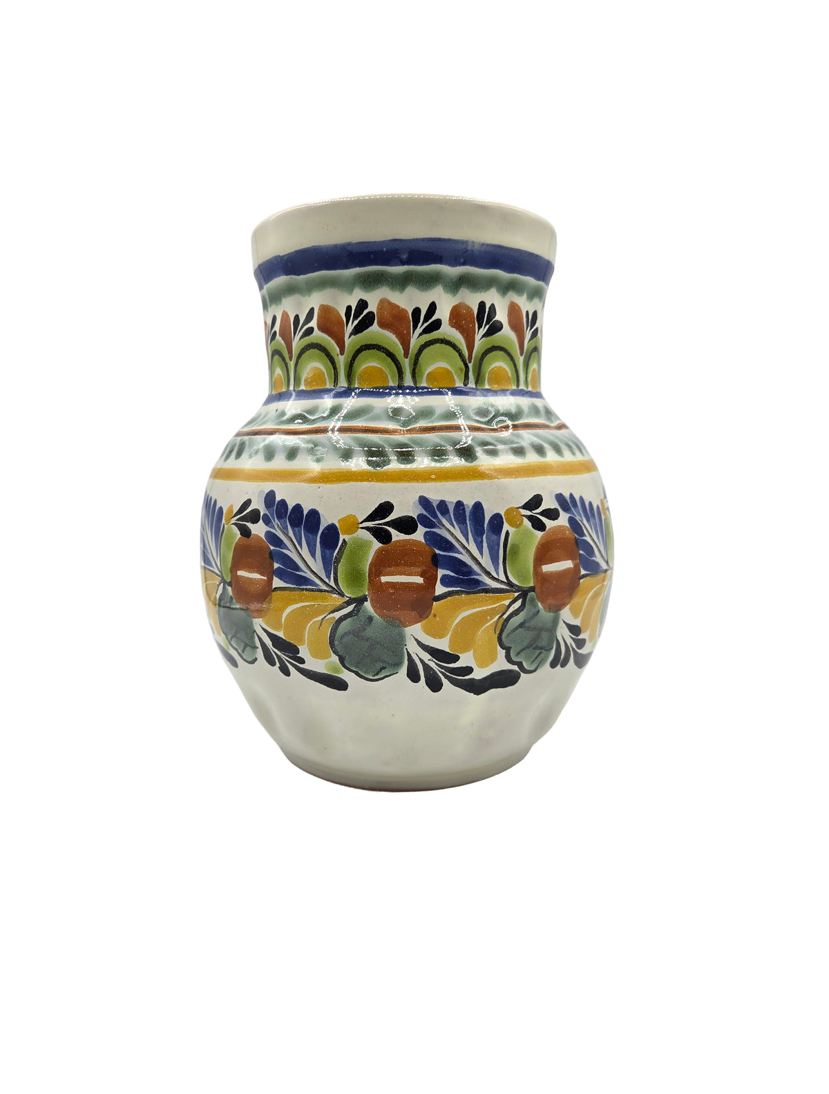 Large Ribbed Vase Assorted Colors