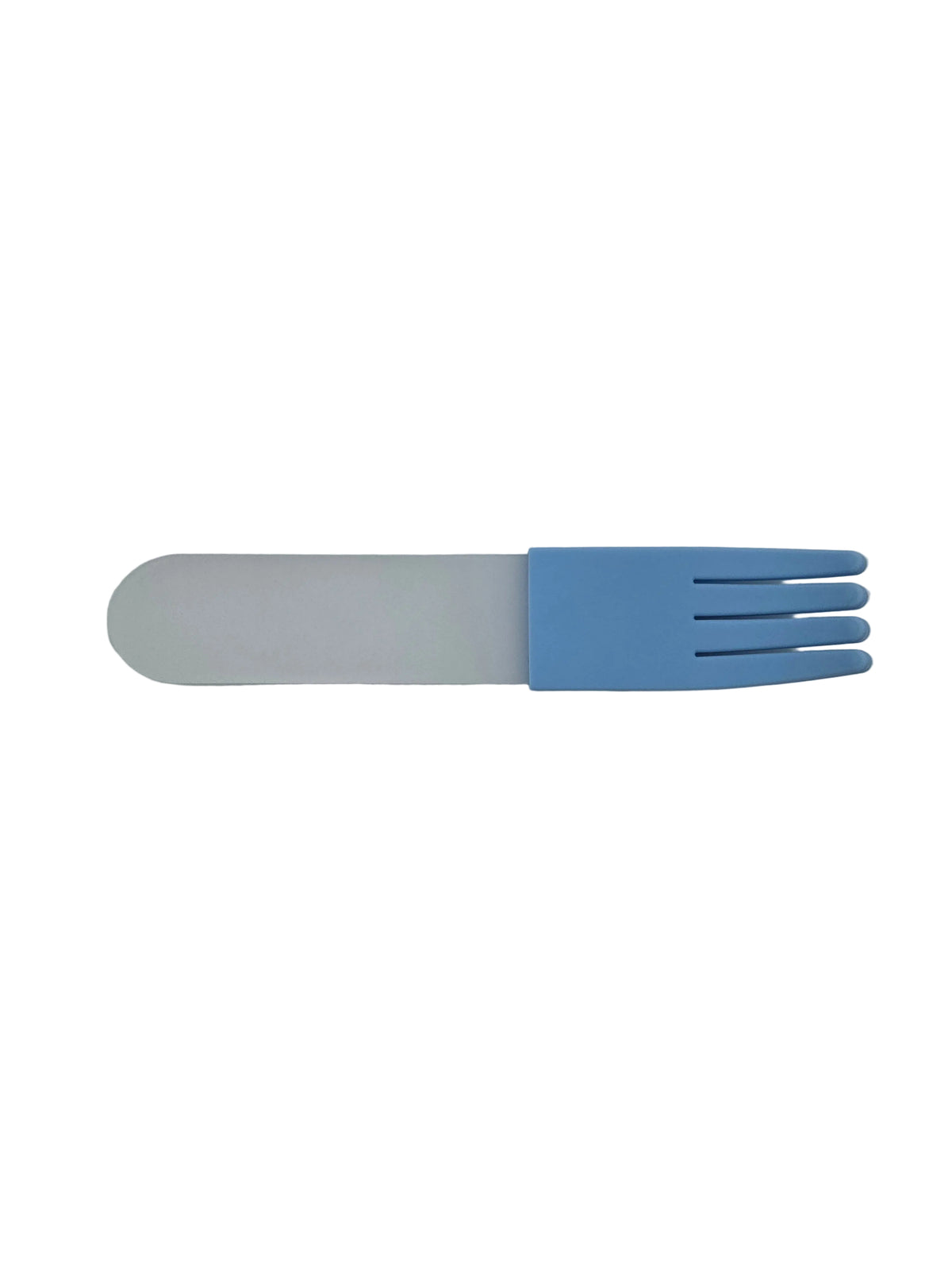 Frosted Acrylic Fork, Light Blue Silicone Sleeve