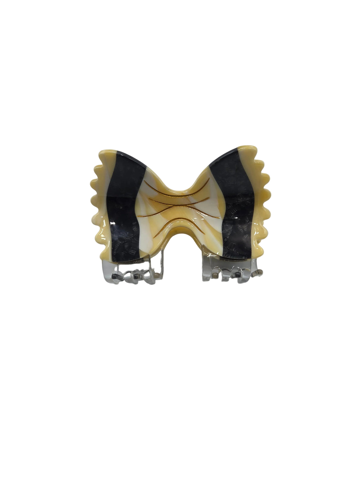 Farfalle Bow Tie Italian Pasta Hair Claw Clip