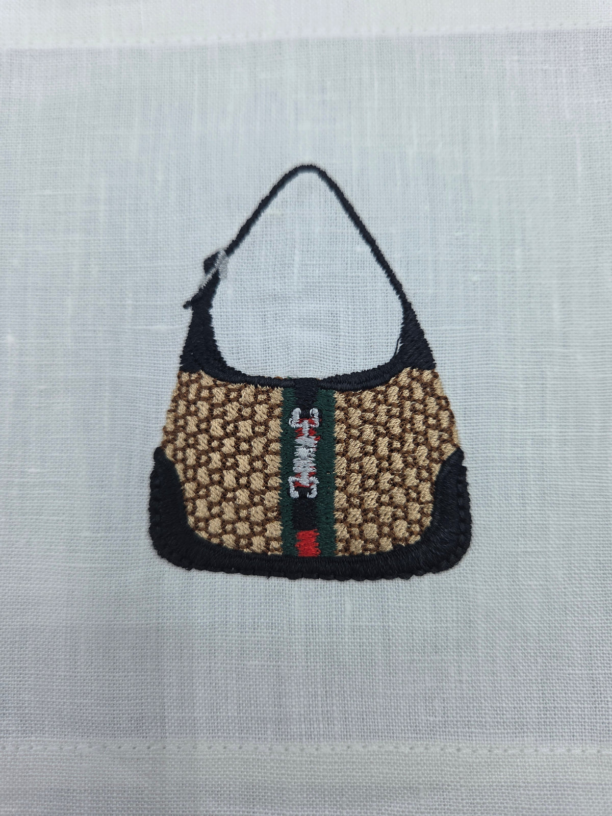 Set of 4 Gucci Pocketbook Linen Embroidered Cocktail Napkins