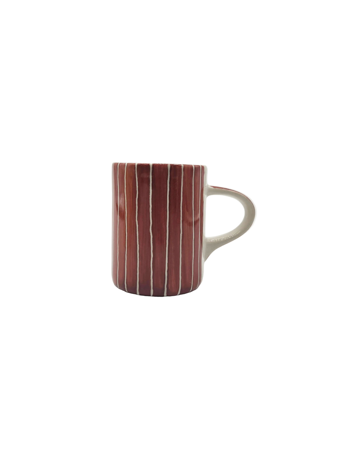 Espresso Cups Sgrafitto Stripe - Paprika