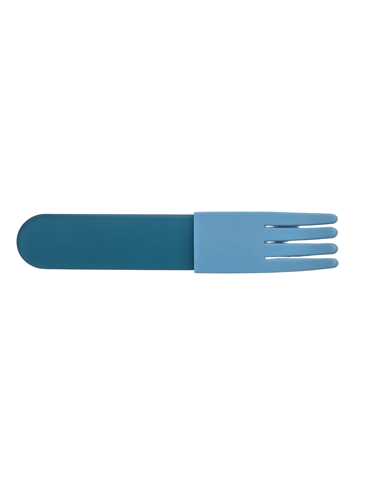 Cyan Acrylic Fork, Sky Blue Silicone Sleeve
