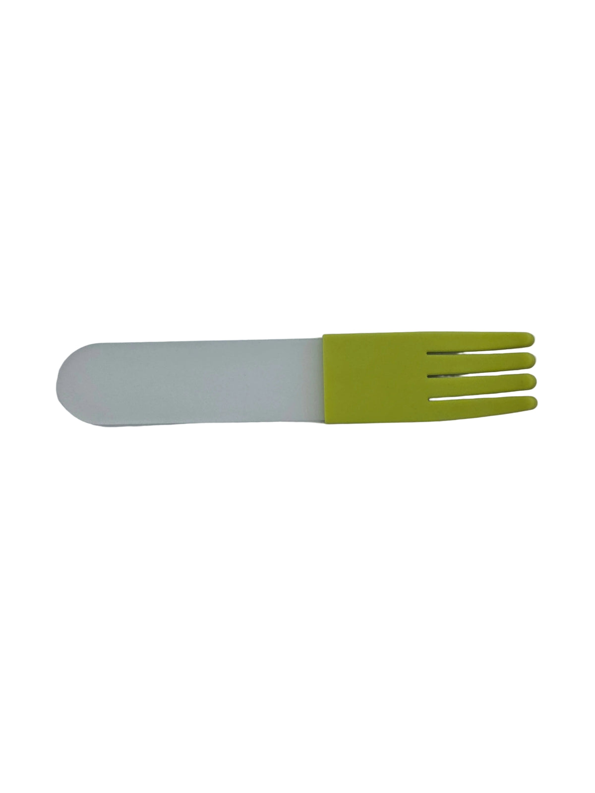 Frosted Acrylic Fork, Light Green Silicone Sleeve