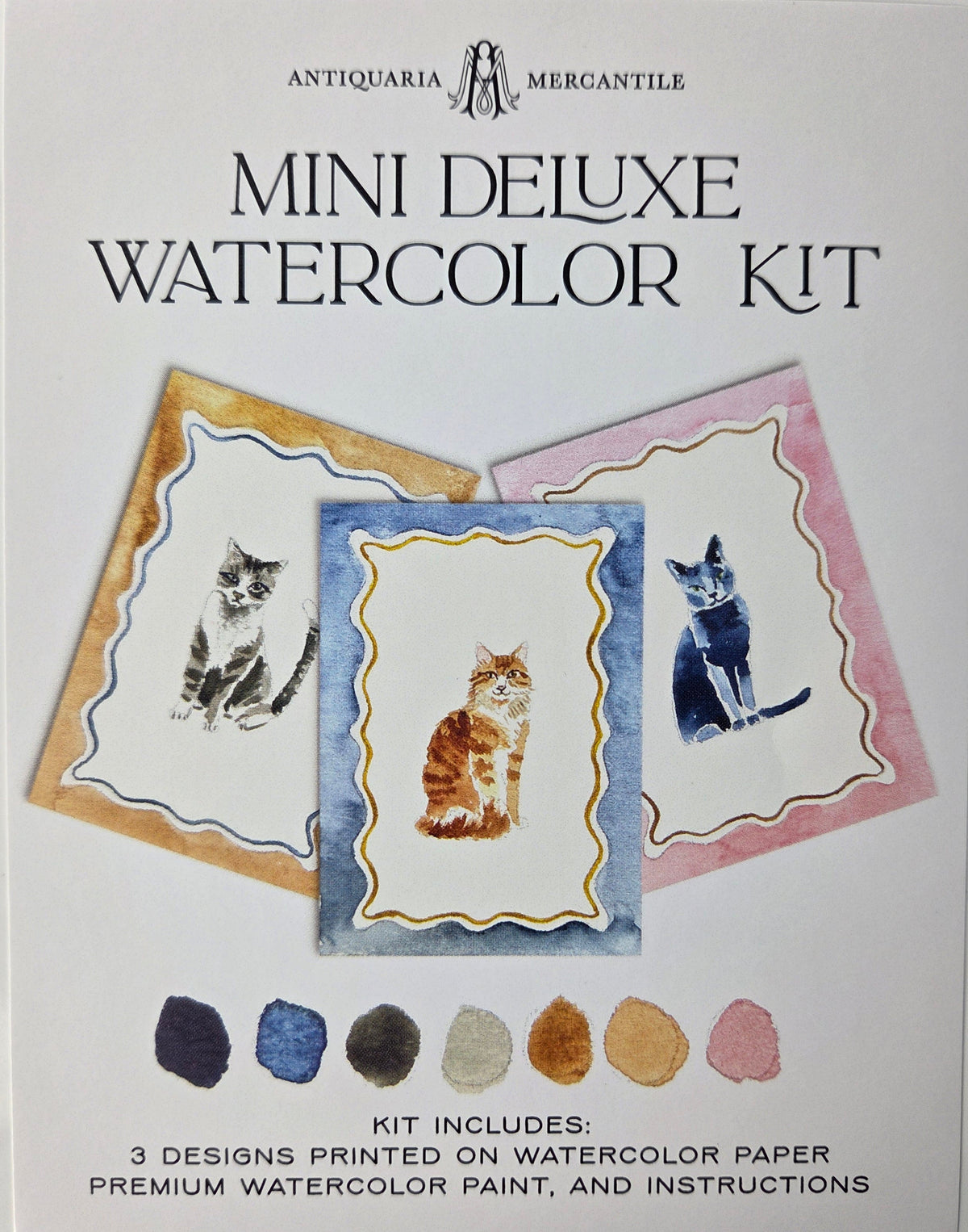 Mini Watercolor Painting Kit: Cats
