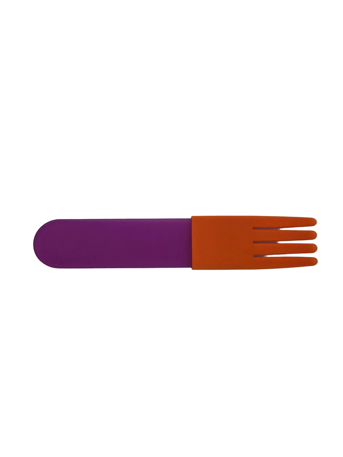 Magenta Acrylic Fork, Orange Silicone Sleeve