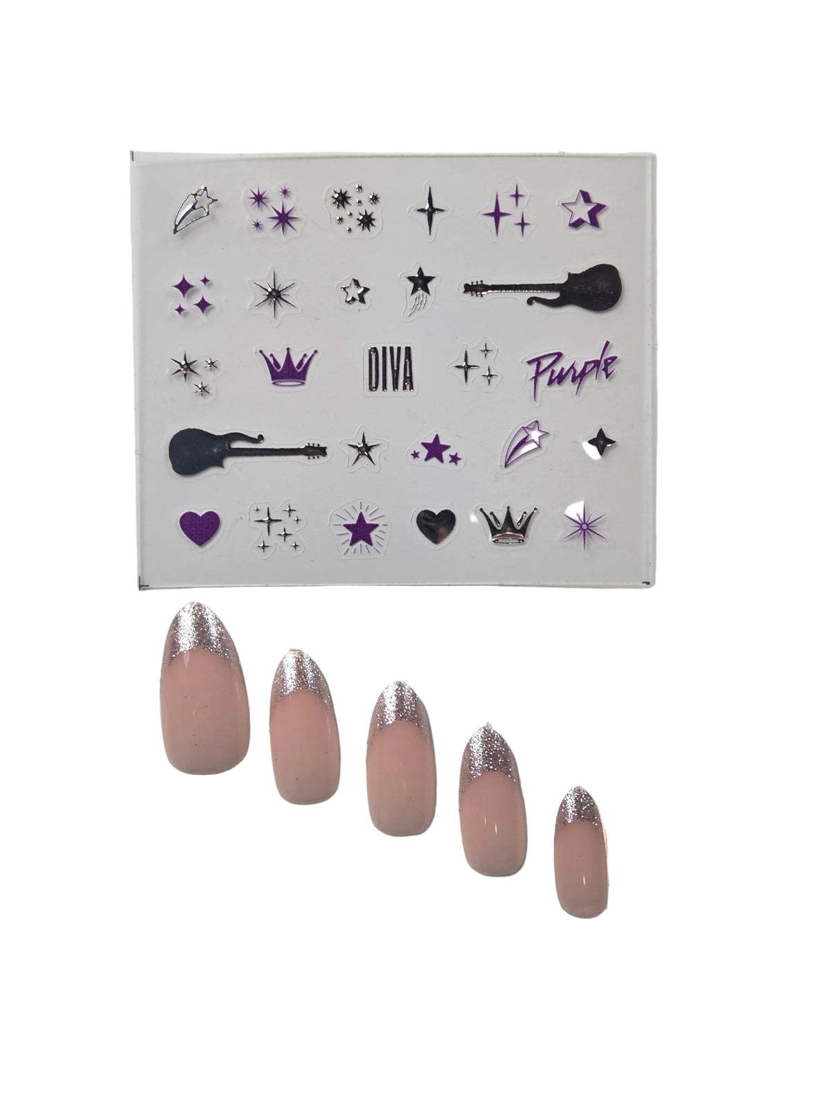 Purple Reign Press on Nail Kit + Stickers