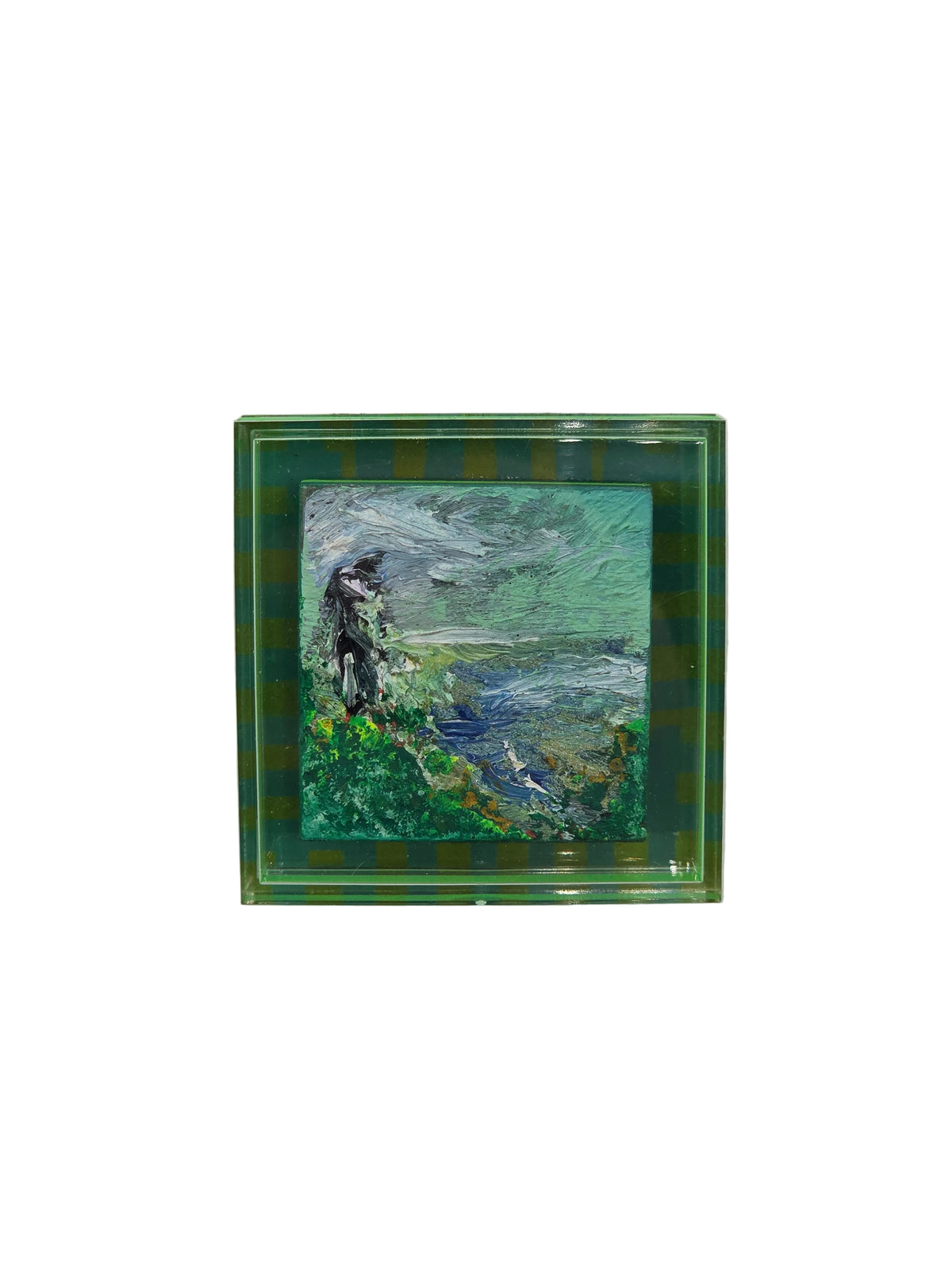 Green Impressionist Hiker Clip