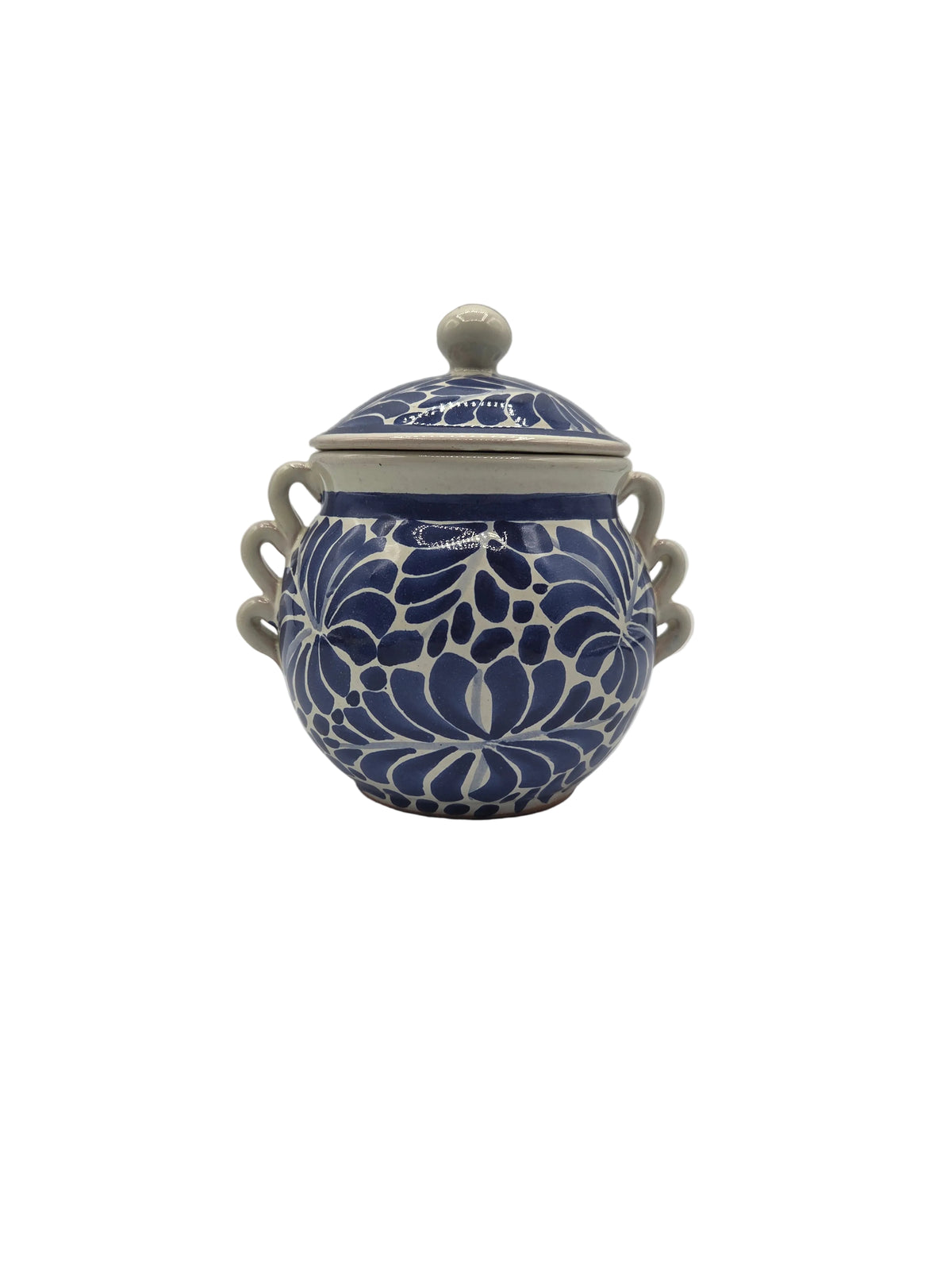 Blue Milestone Sugar Bowl