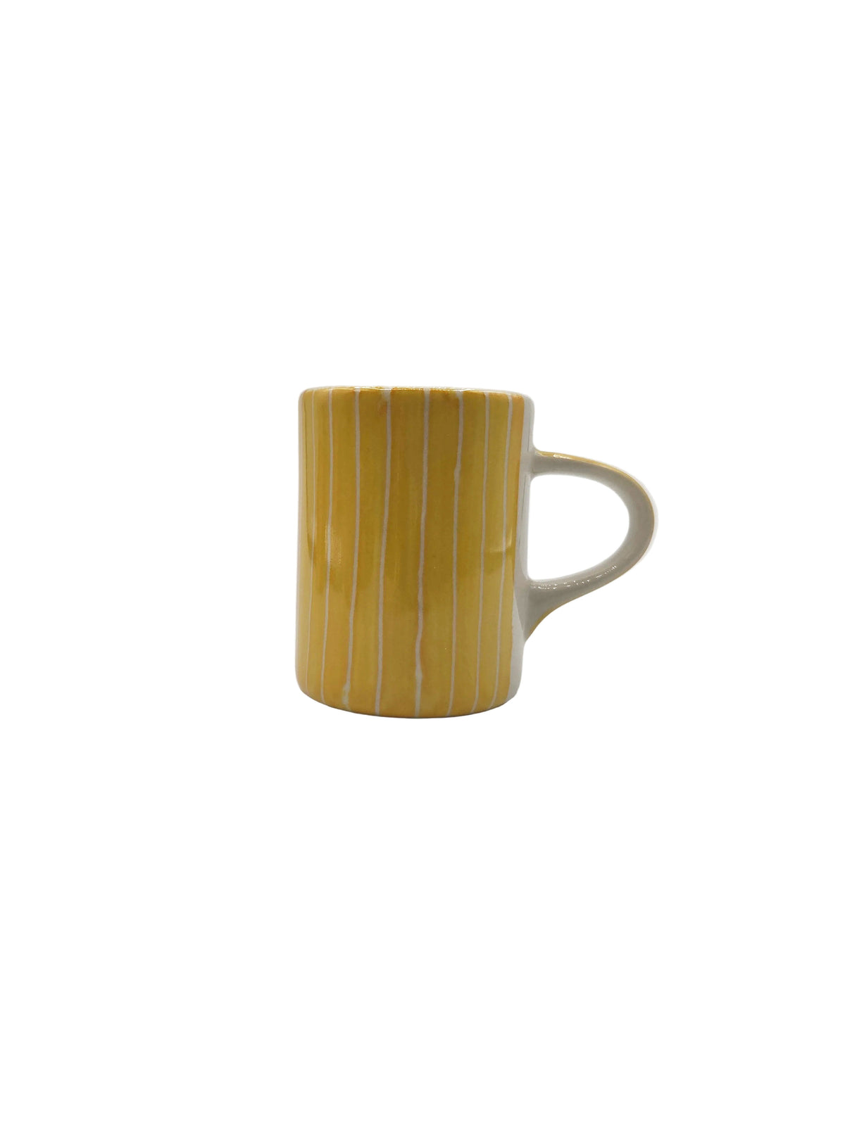 Espresso Cups Sgrafitto Stripe - Turmeric