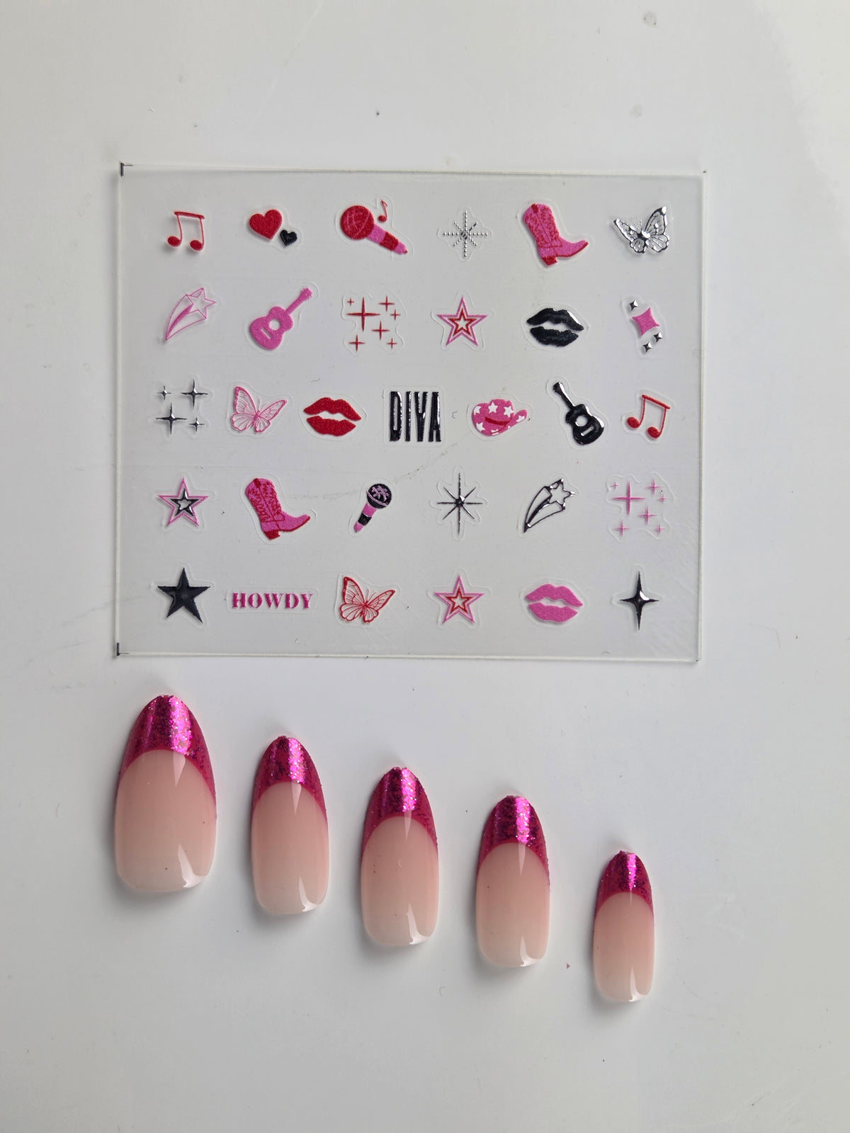 Red Lip Rodeo Press on Nail Kit + Stickers