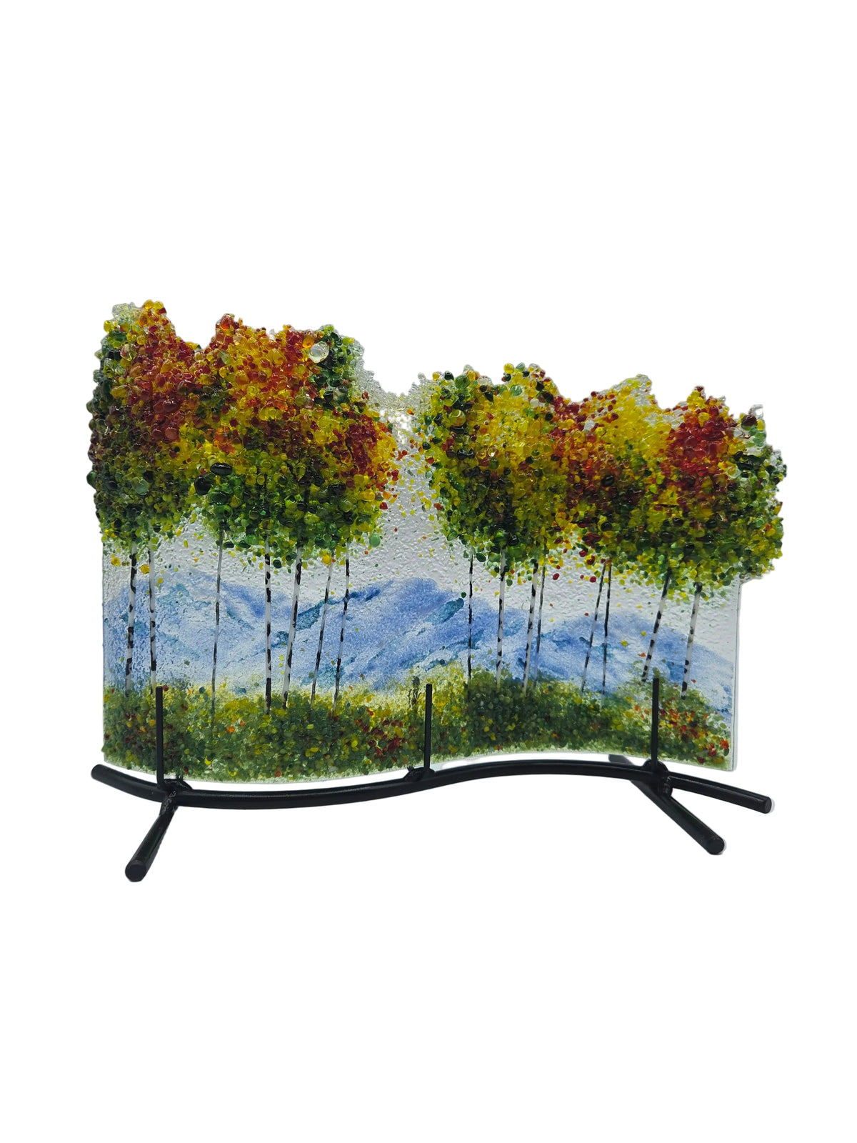 Multicolor Aspen Mountain Wave With Stand