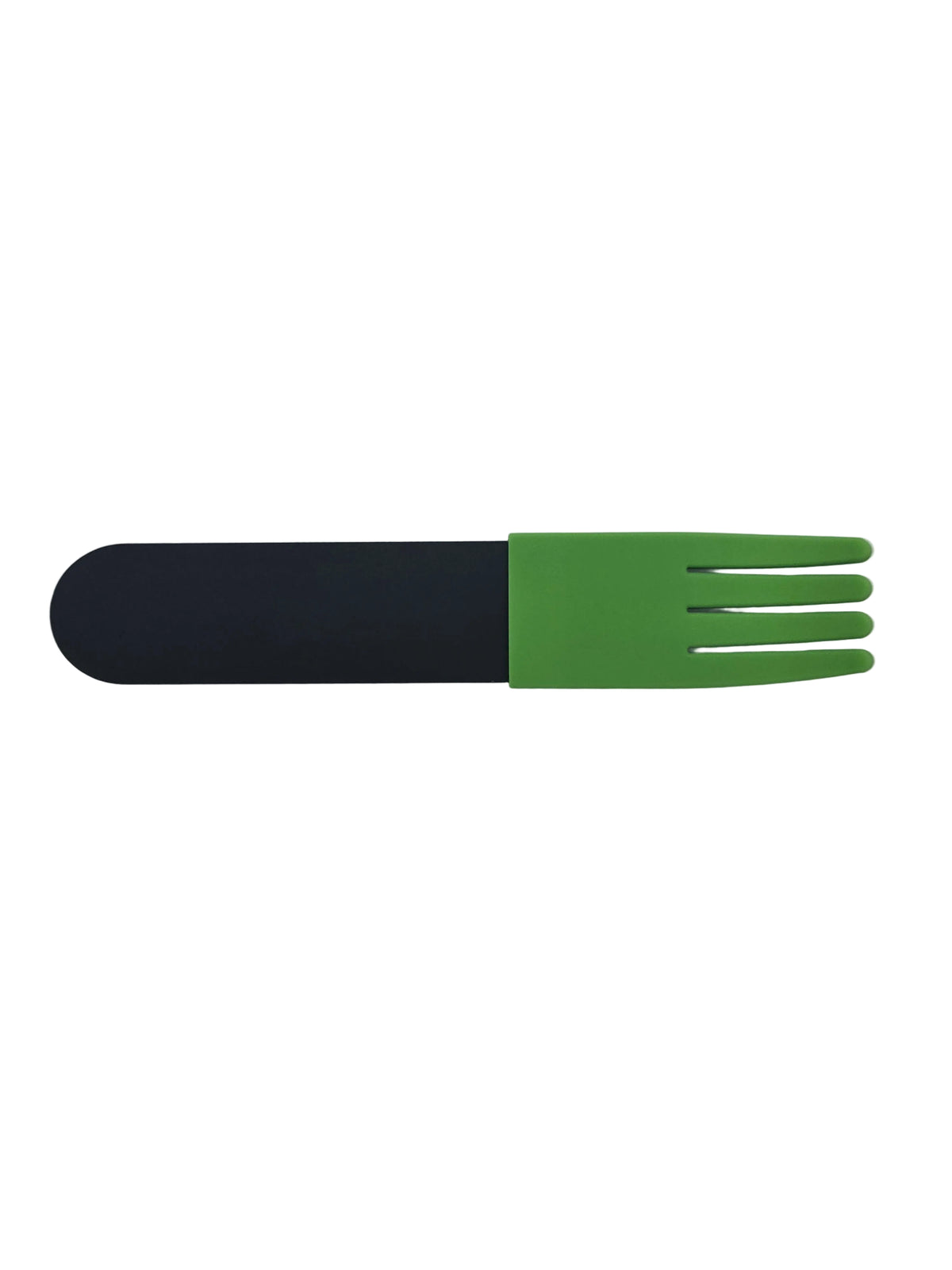 Black Acrylic Fork, Grass Green Silicone Sleeve