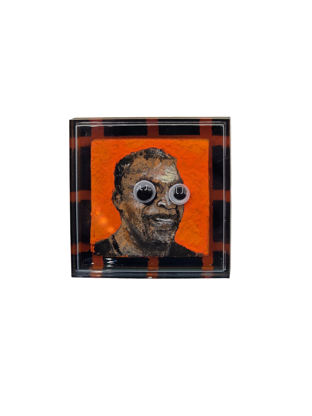 Pride Orange Plaid Clip