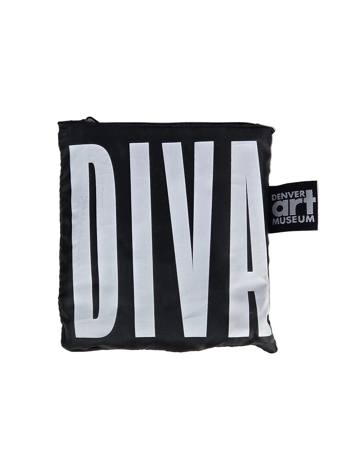 Black Eco Shopper Tote with White DIVA Logo