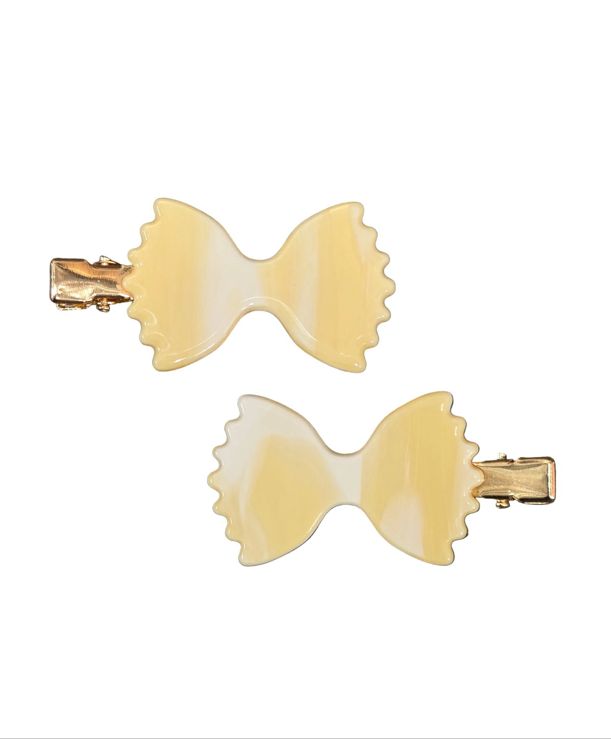 Farfalle italian bow tie pasta no crease make up hair clips