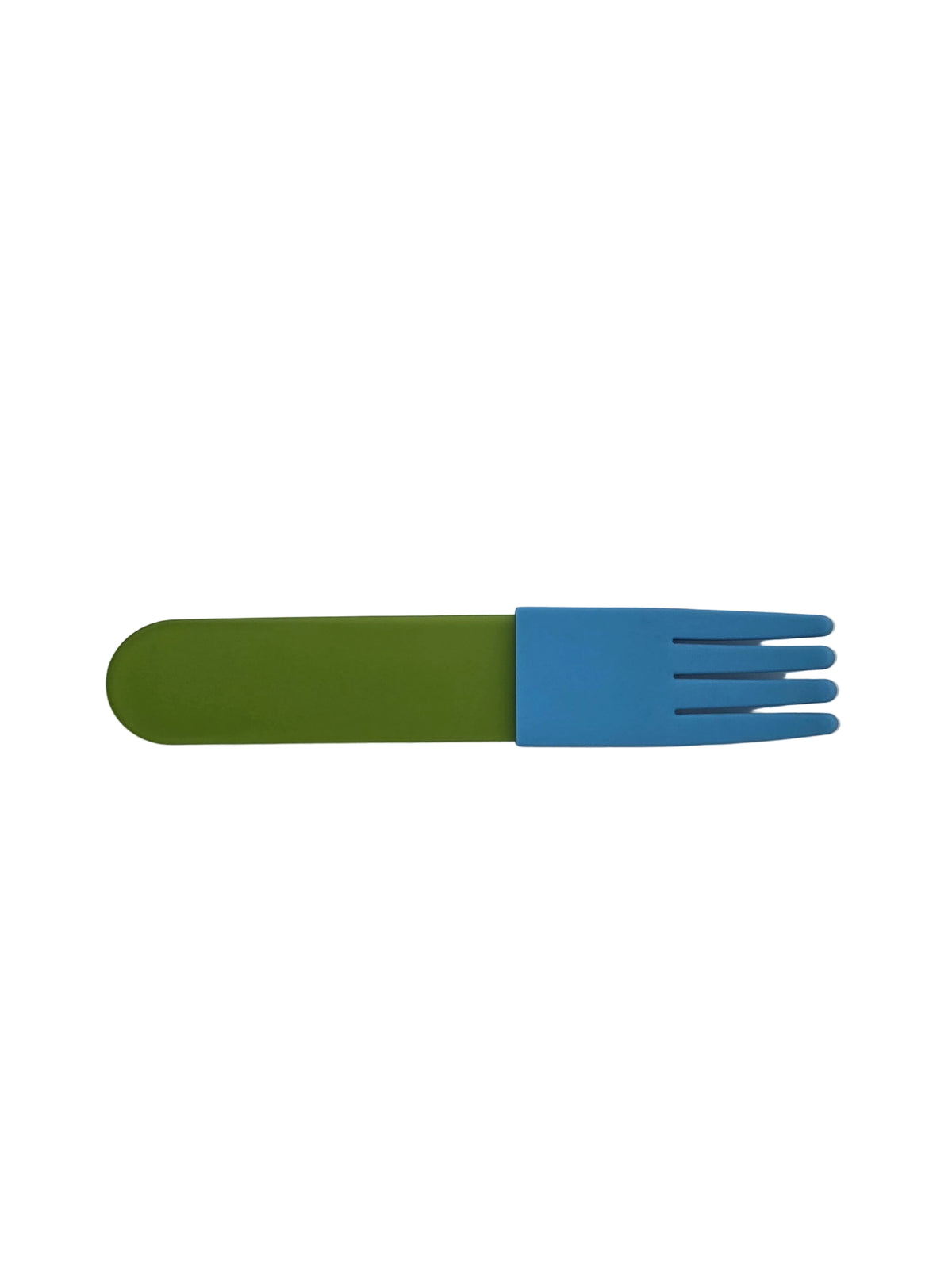 Green Acrylic Fork, Blue Silicone Sleeve