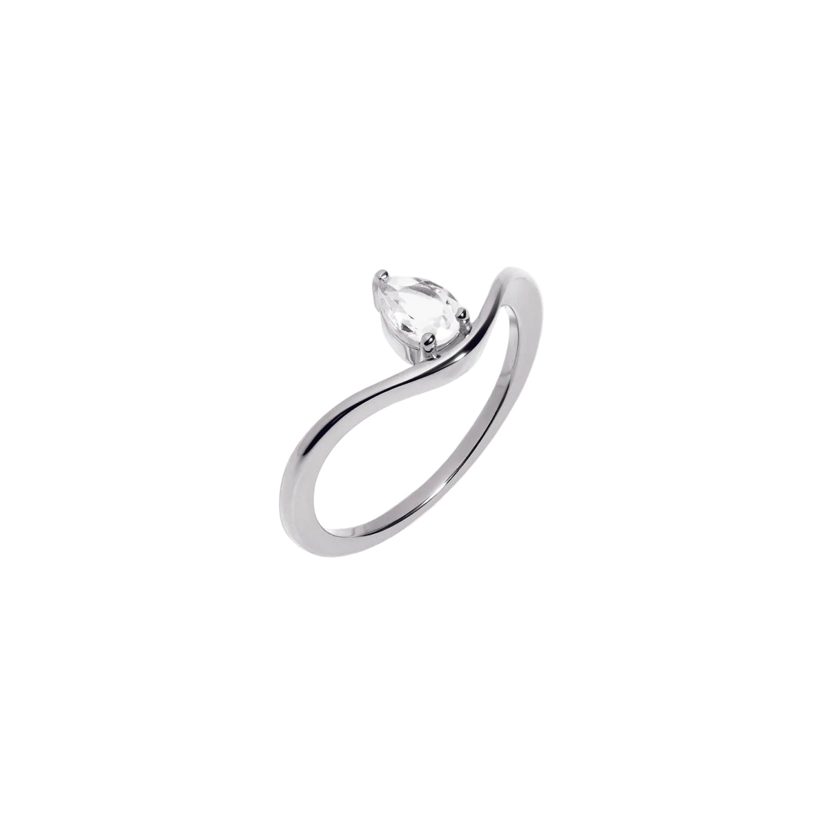 Stay A While White Topaz Ring