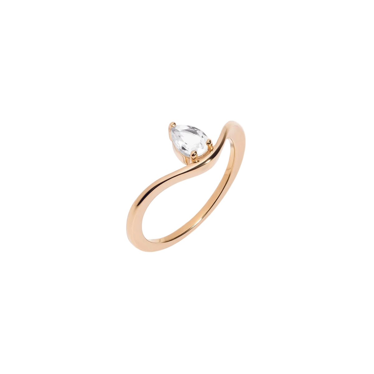 Stay A While White Topaz Ring
