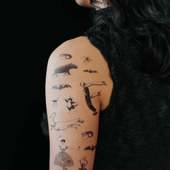 Gorey&#39;s Creatures &amp; Figures Tattoo Sheets