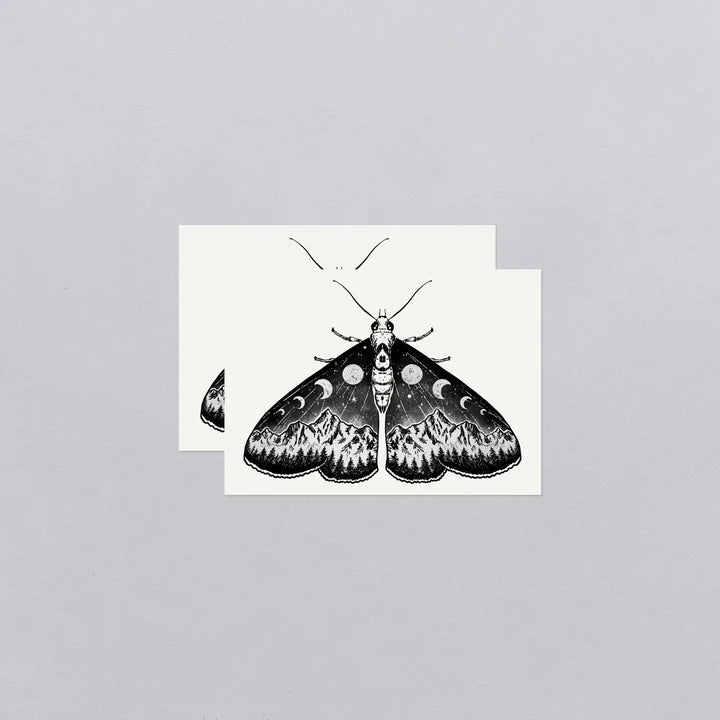 Mystic Moth Tattoo Pair