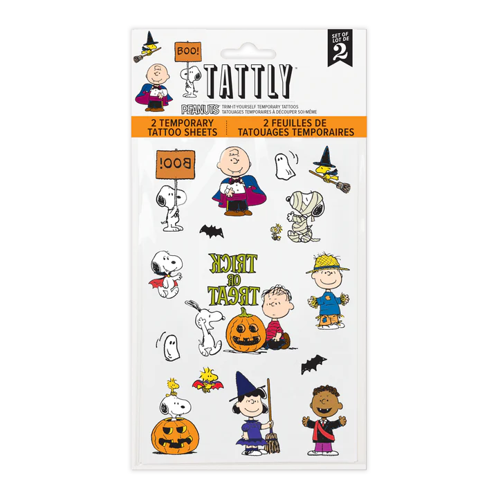 Peanuts Halloween Tattoo Sheets