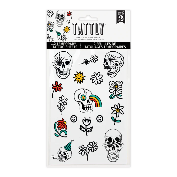 Bones &amp; Flowers Tattoo Sheets