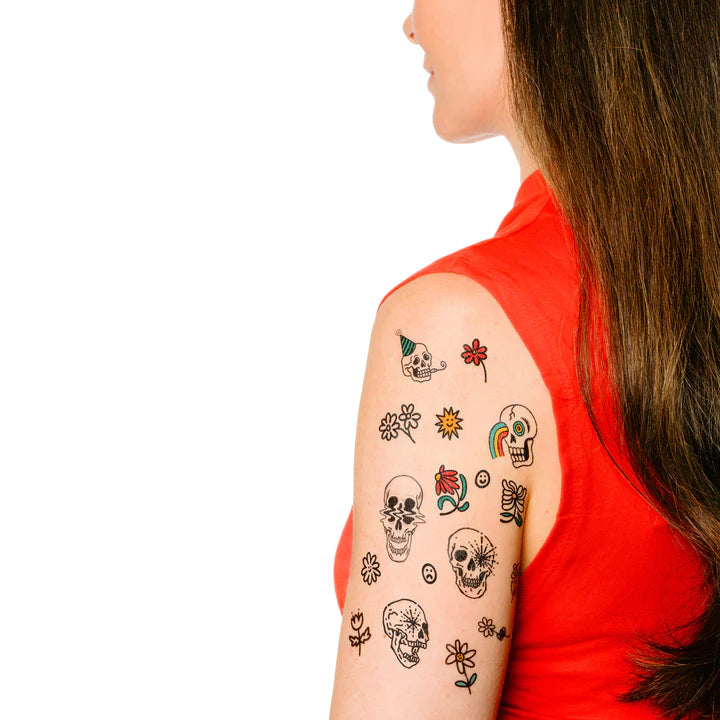 Bones &amp; Flowers Tattoo Sheets