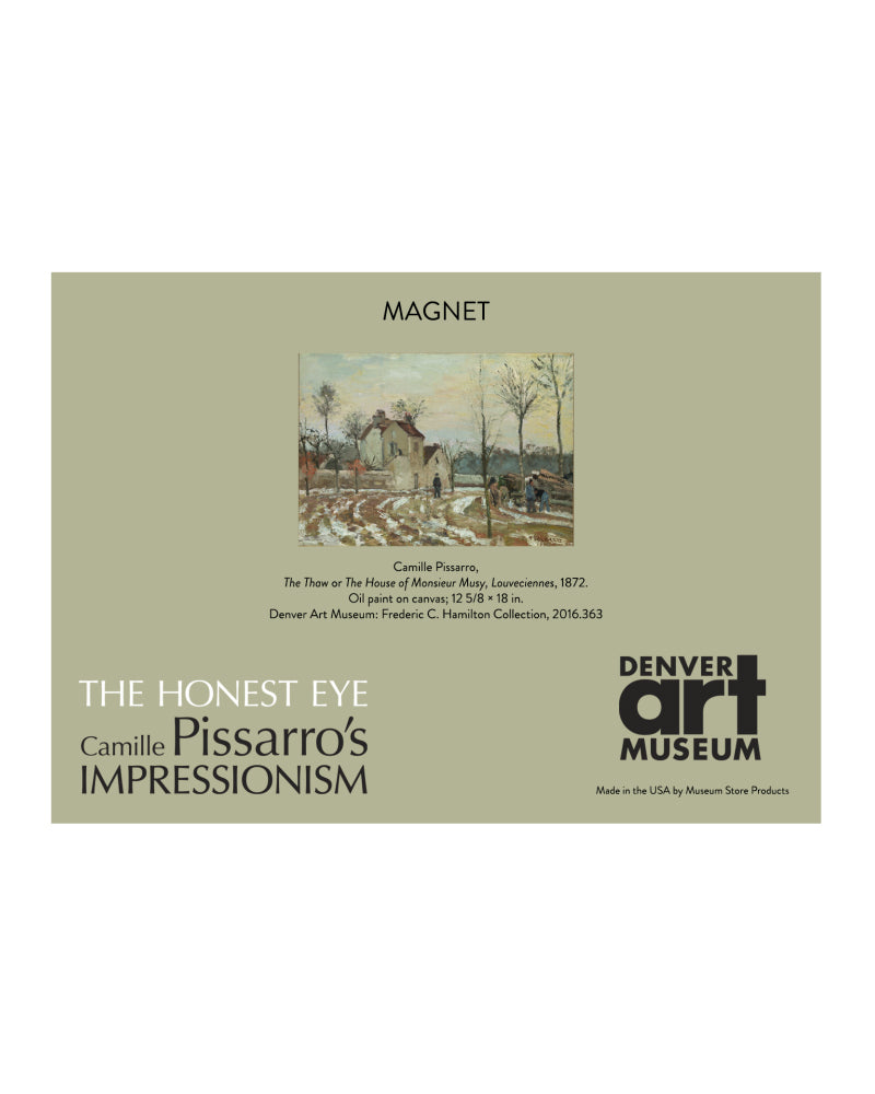 Camille Pissarro: The Thaw or The House of Monsieur Musy Carded Magnet