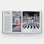 Photographs of  colorful Barbara Kruger artwork and black text.