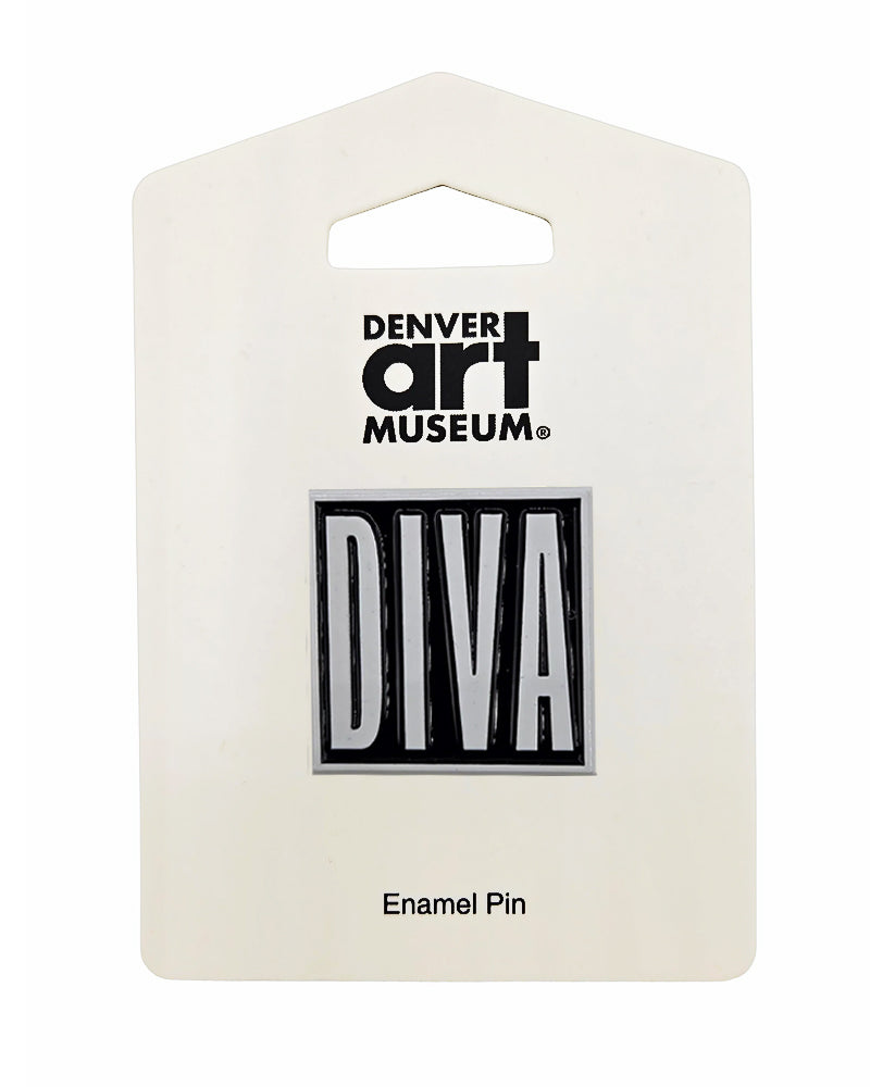 DIVA White on Black Pin